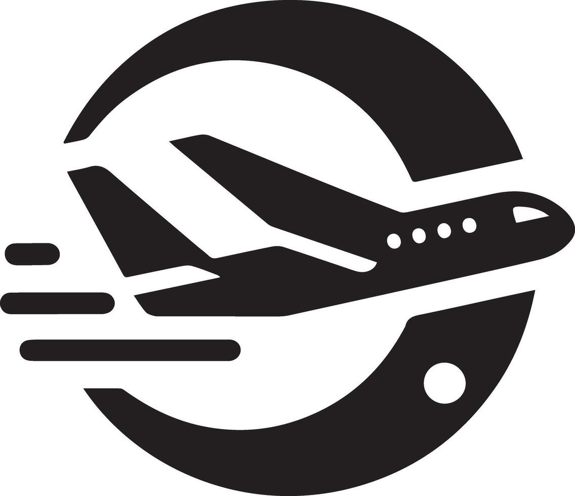 minimal Airlines logo with creative shape icon, flat symbol vector