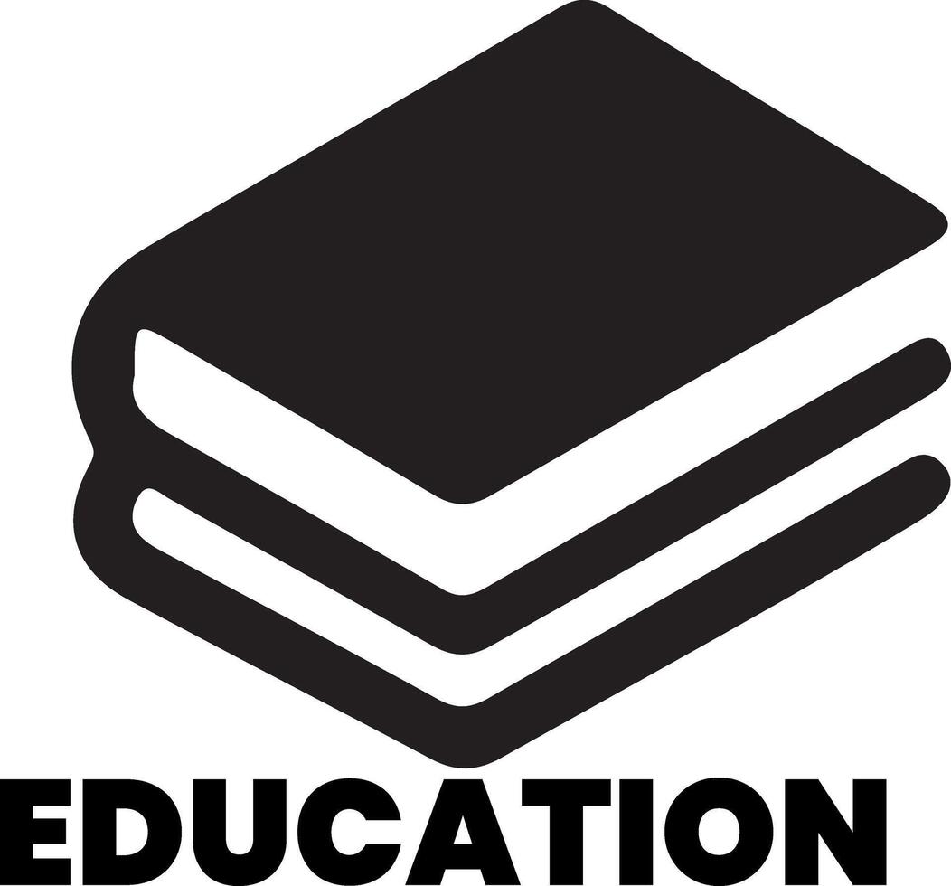 educación logo vector Arte ilustración negro color, educación icono, símbolo