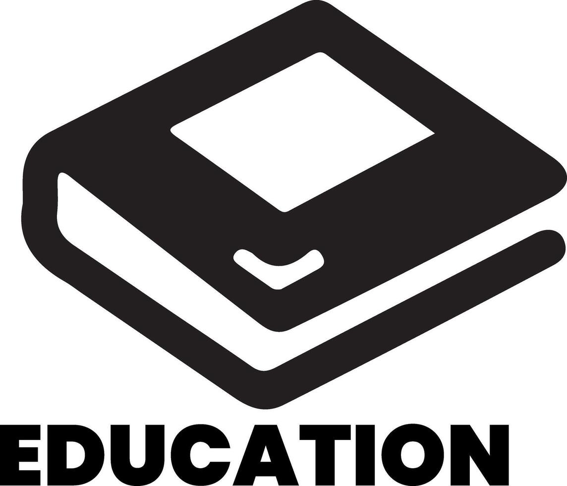 educación logo vector Arte ilustración negro color, educación icono, símbolo