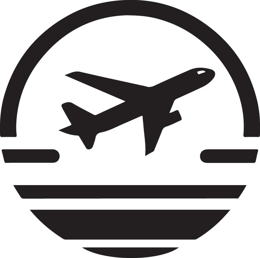 mínimo aerolíneas logo con creativo forma icono, plano símbolo vector