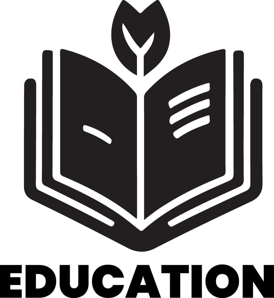 educación logo vector Arte ilustración negro color, educación icono, símbolo