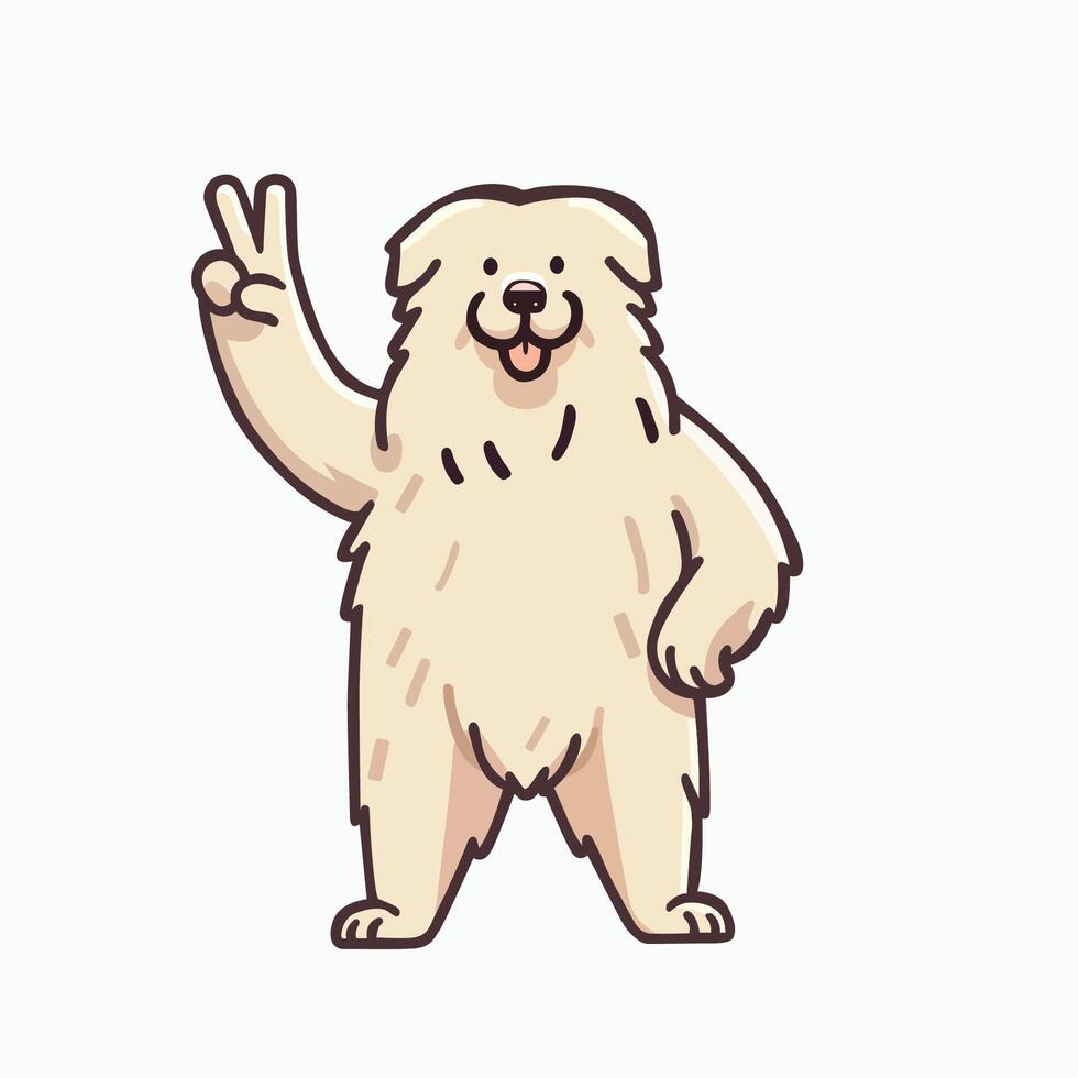 ai generado bouvier des Flandes perro paz gesto ilustración vector