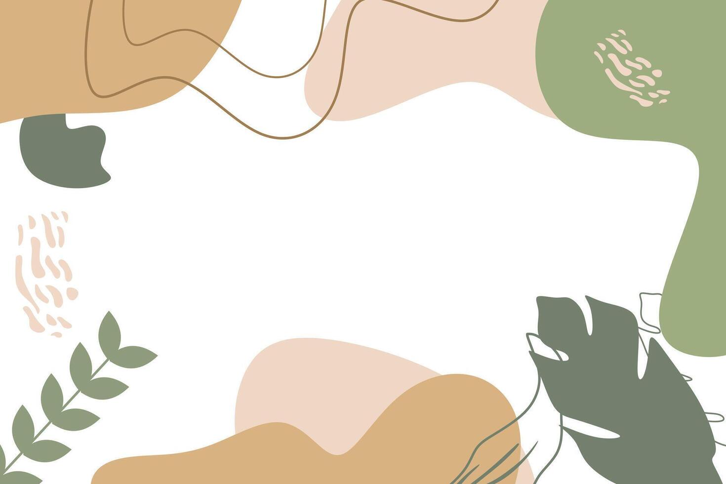 Vector flat abstract bohemian doodle background