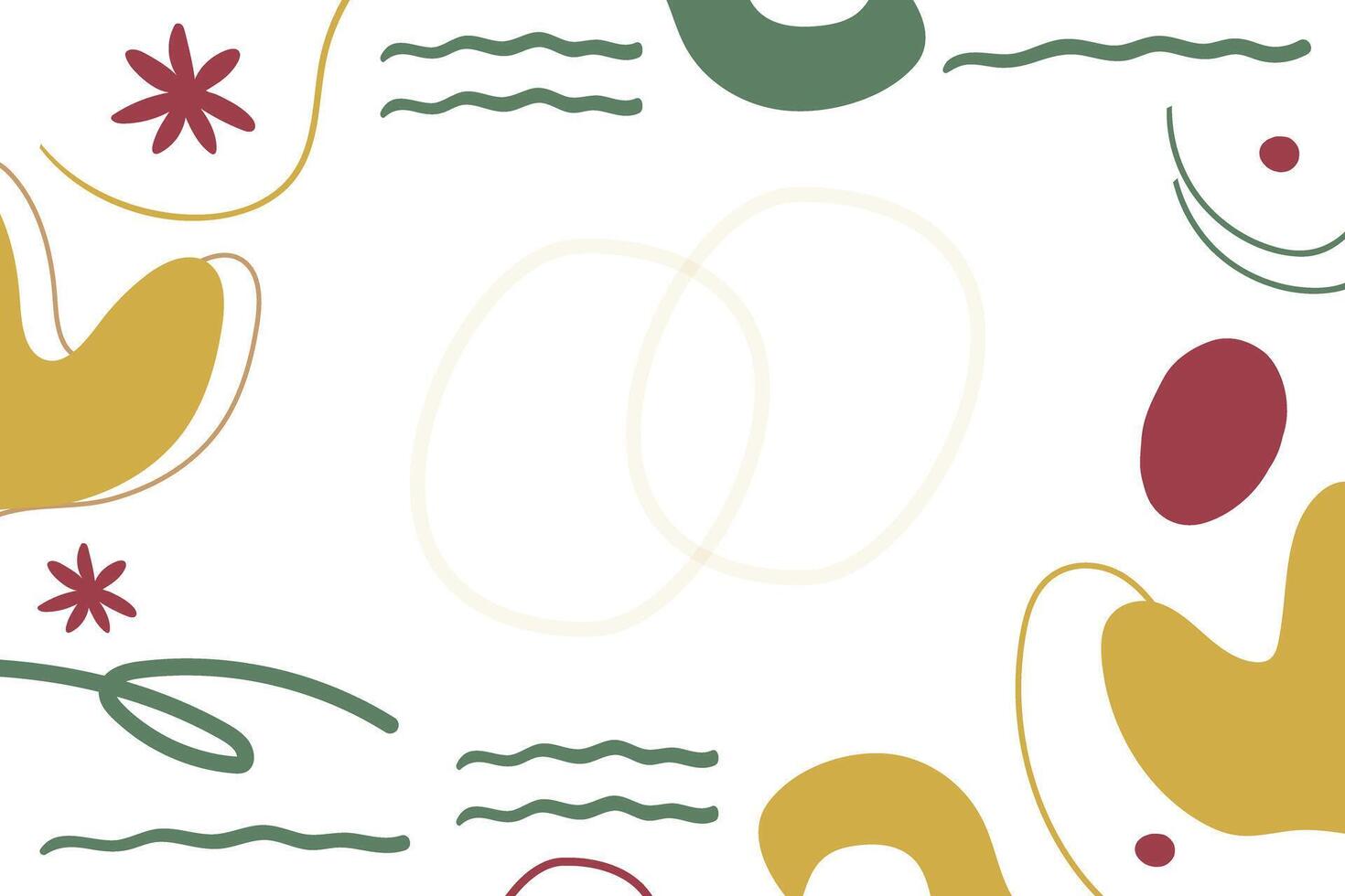 Vector flat abstract bohemian doodle background template