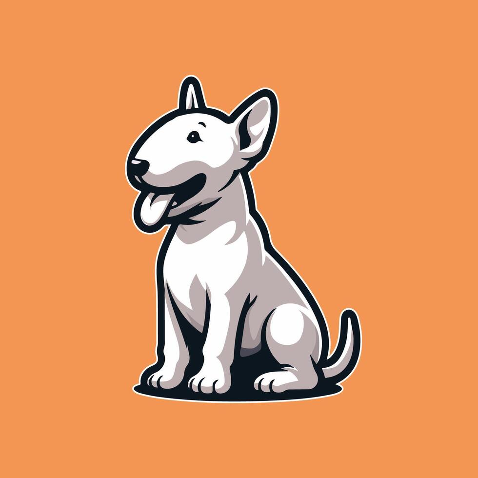 AI generated Bull Terrier Dog illustration Vector