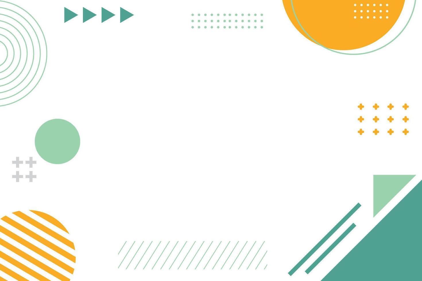 Abstract memphis geometric shape background vector