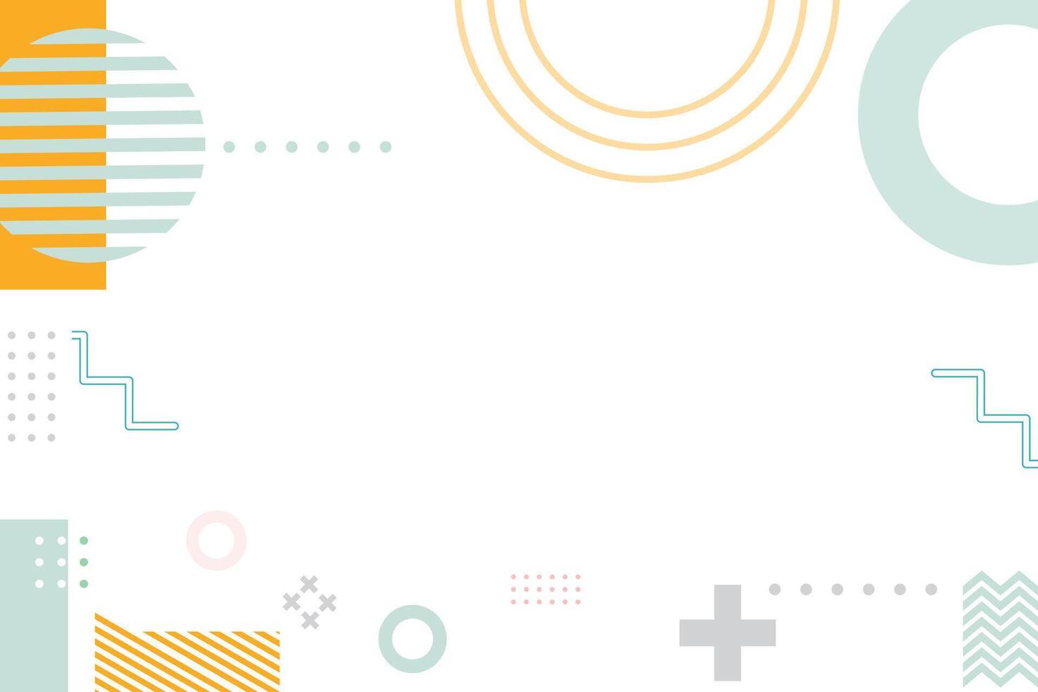 Abstract memphis geometric shape background vector
