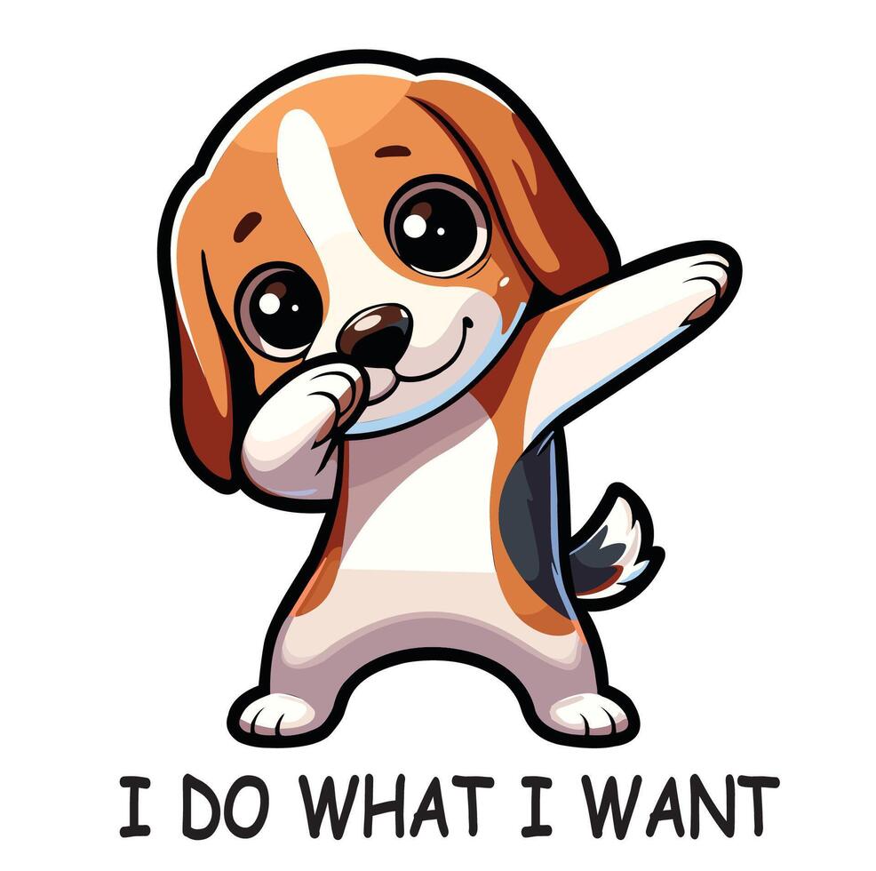 AI generated Dabbing Beagle Dog T-shirt Design Illustration VectorDabbing Beagle Dog T-shirt Design Illustration Vector