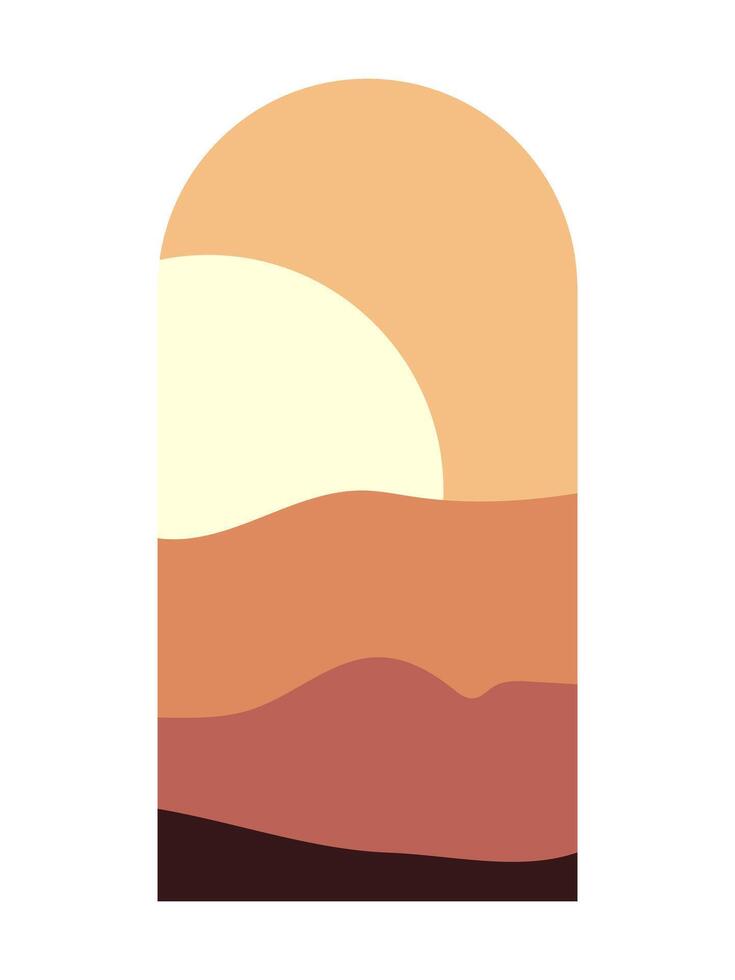 boho forma silueta paisaje antecedentes modelo vector