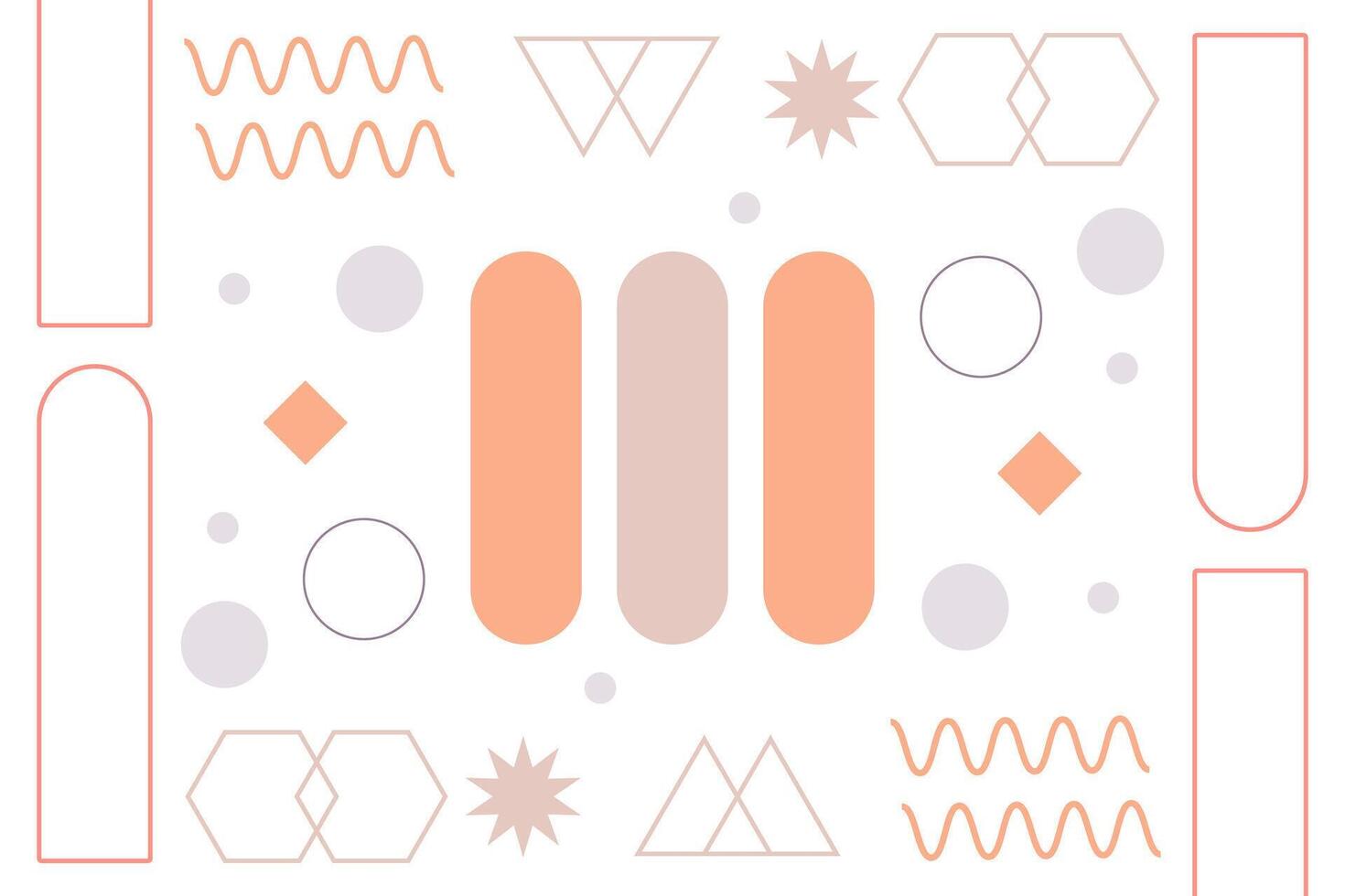 Abstract Memphis Shape Geometric Background Template vector