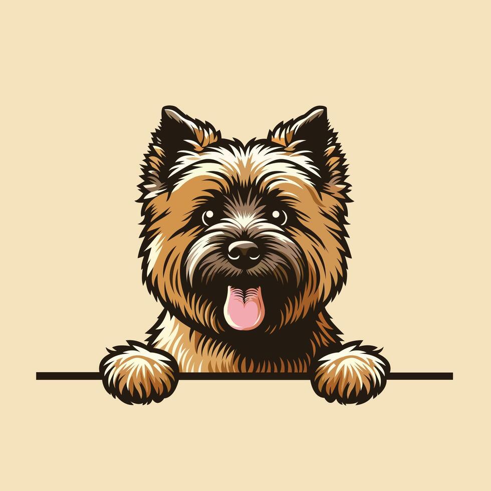 ai generado mojón terrier perro echar un vistazo cara aislado ilustración vector