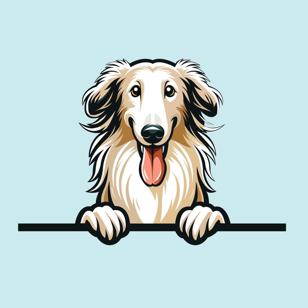 ai generado borzoi echar un vistazo cara ilustración vector