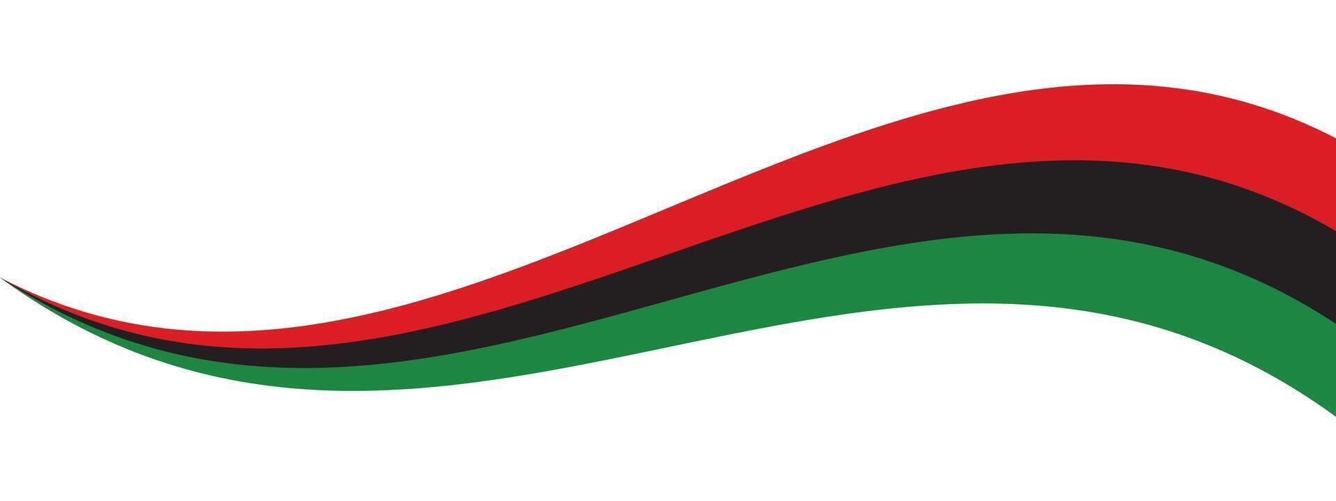 rojo, negro y verde de colores antecedentes como el colores de el panafricano bandera. para diecinueve de junio y negro historia mes. plano vector ilustración.