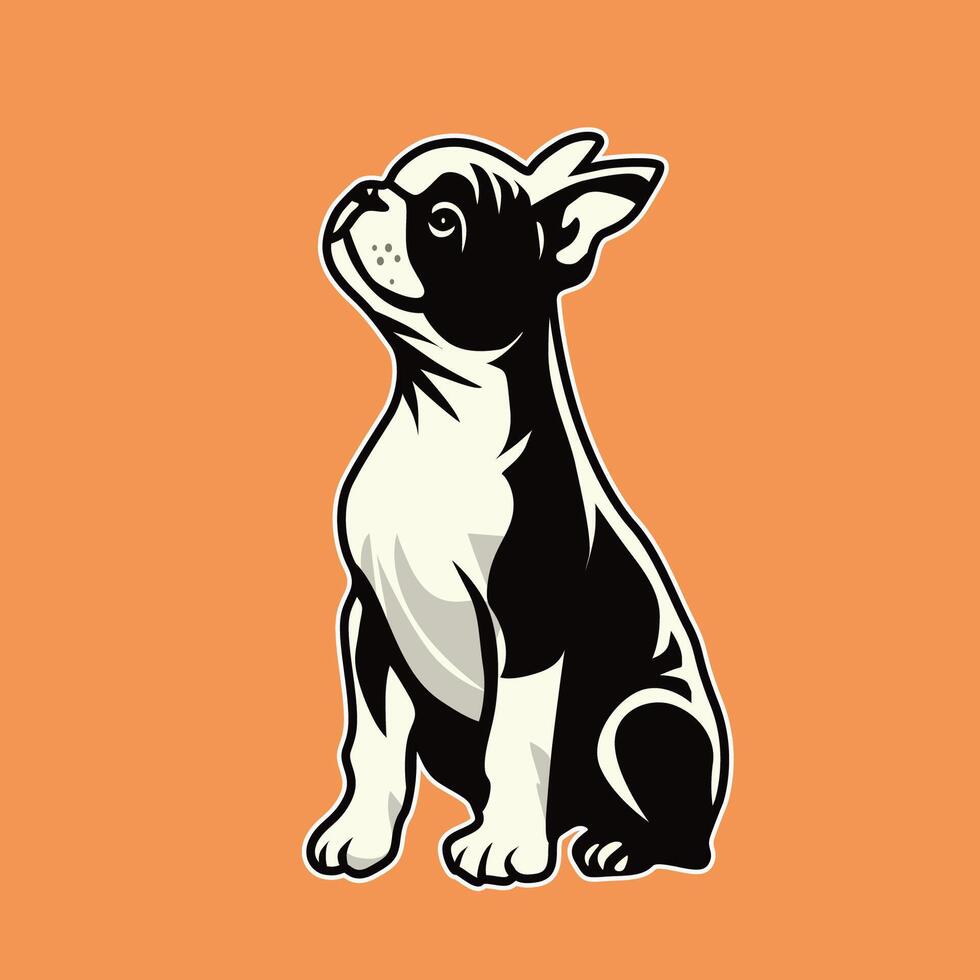 ai generado bostón terrier perro ilustración vector