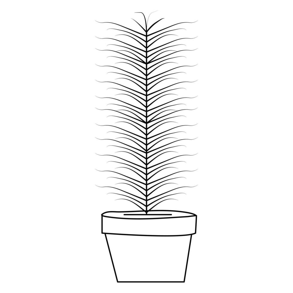 Continuous one line drawing tree plant growth progress single line vector art illustration