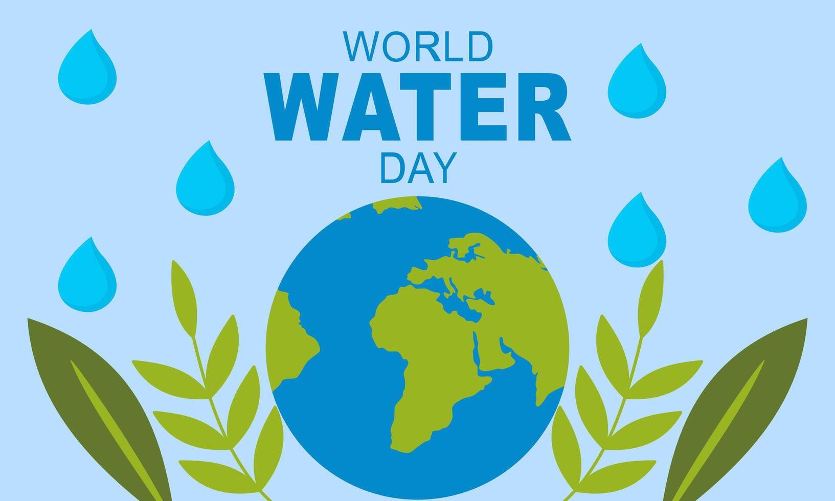mundo agua día a 22 marzo póster campañas vector