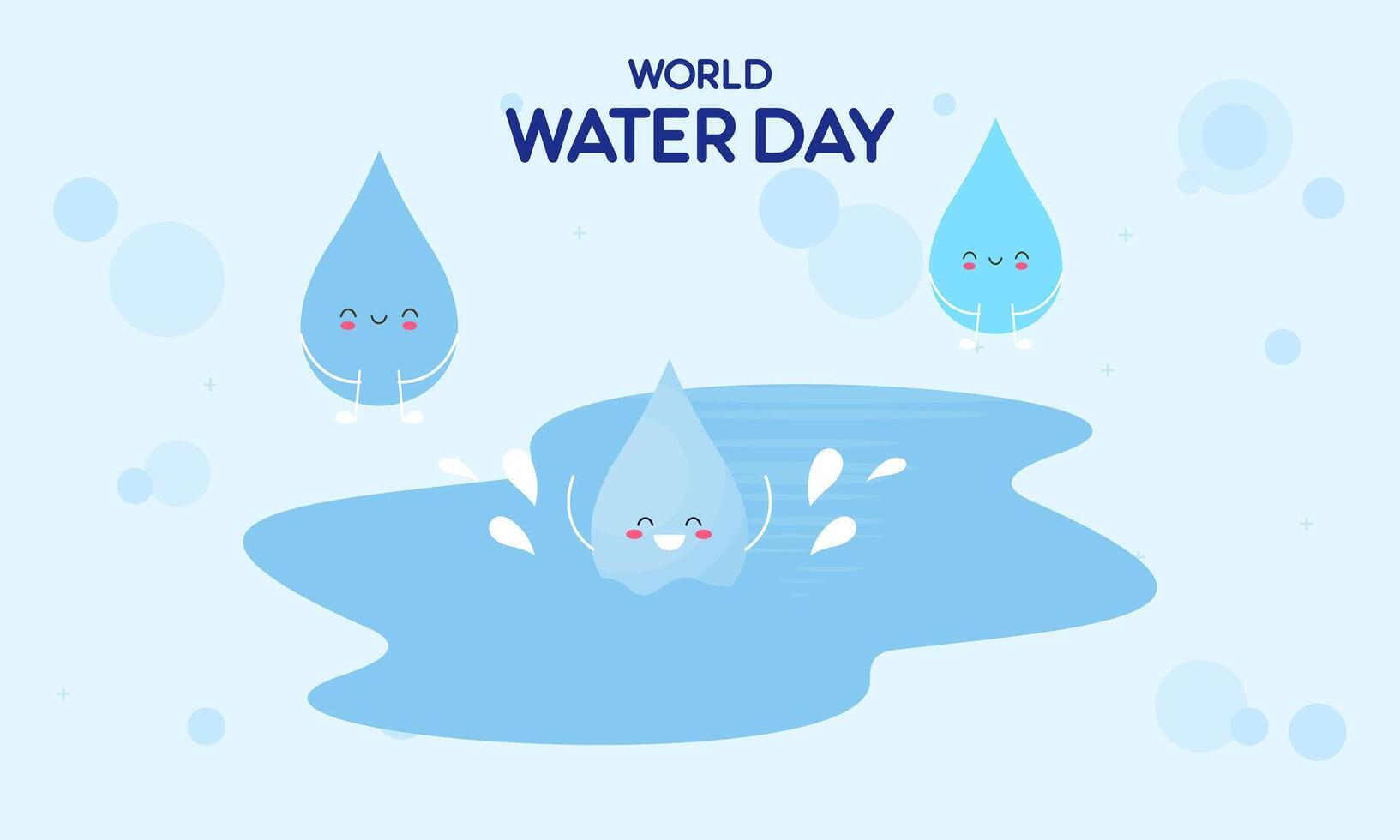 World Water Day at 22 march poster campaigns vector