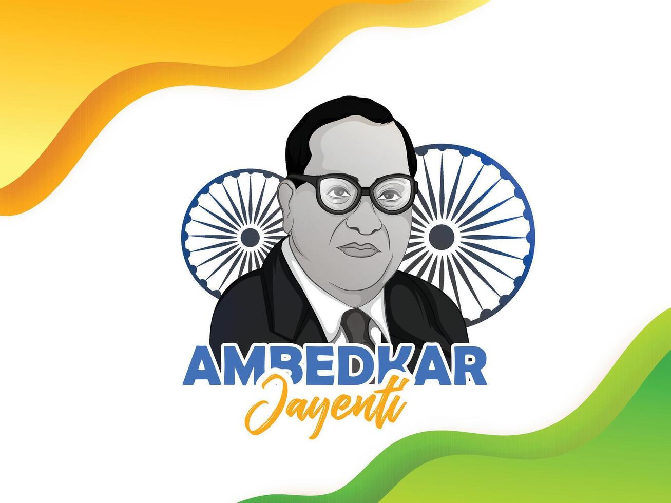 Bhimrao ambedkar. Dr. Bhimrao ambedkar. B. R. Ambedkar. Jayanti Indian Babasaheb day celebration vector Illustration