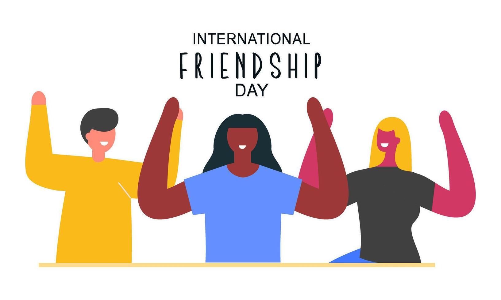 International friendship day background vector