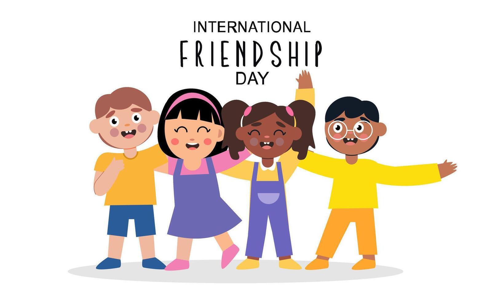 International friendship day background vector