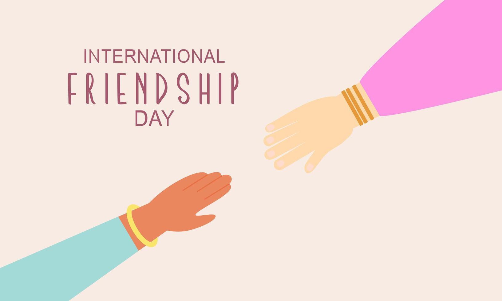 International friendship day background vector