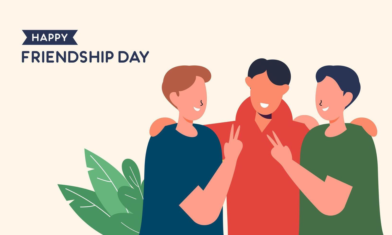 International friendship day background vector