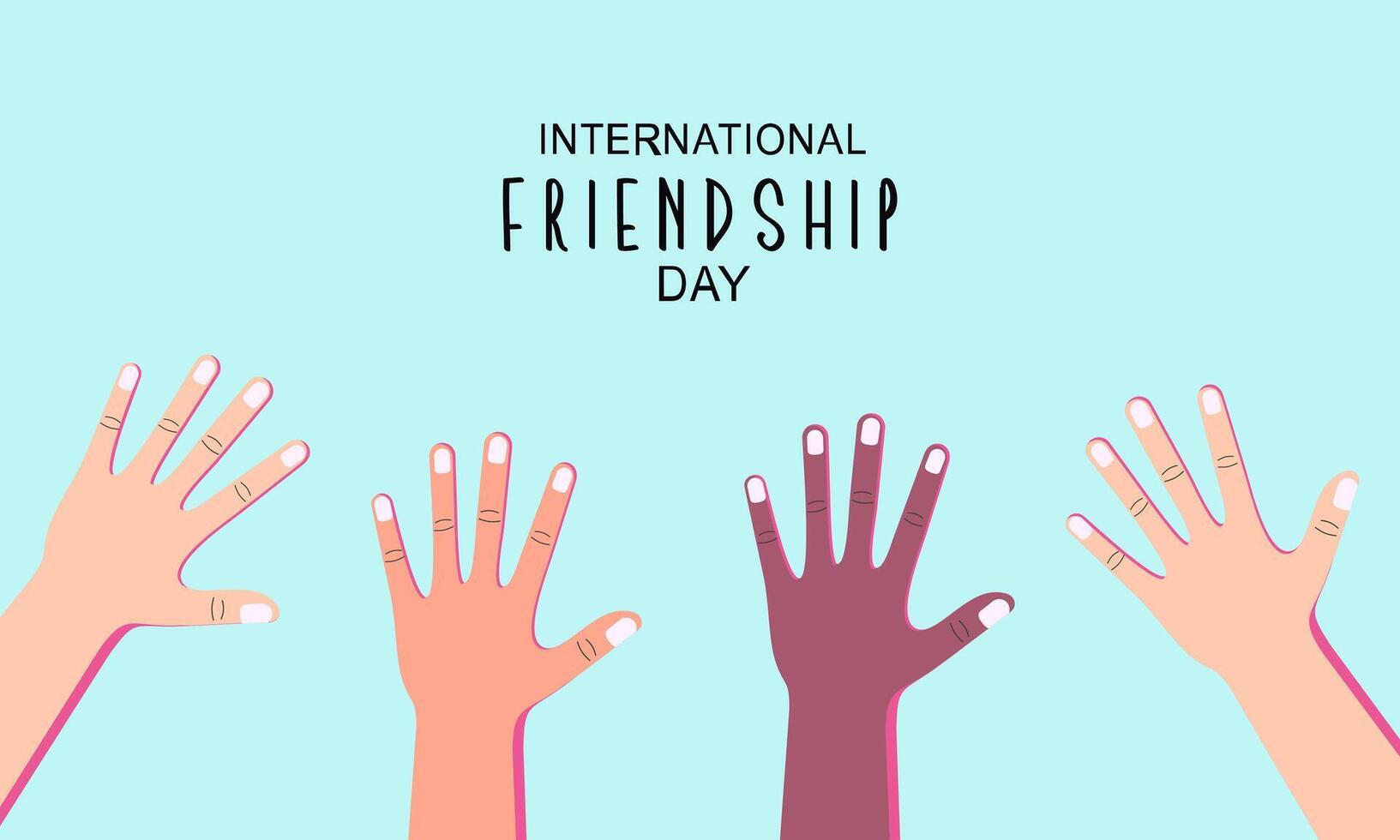International friendship day background vector