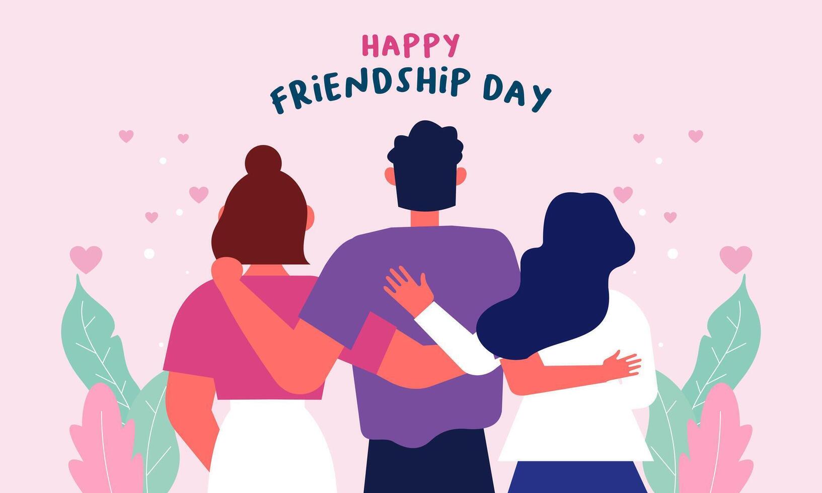 International friendship day background vector