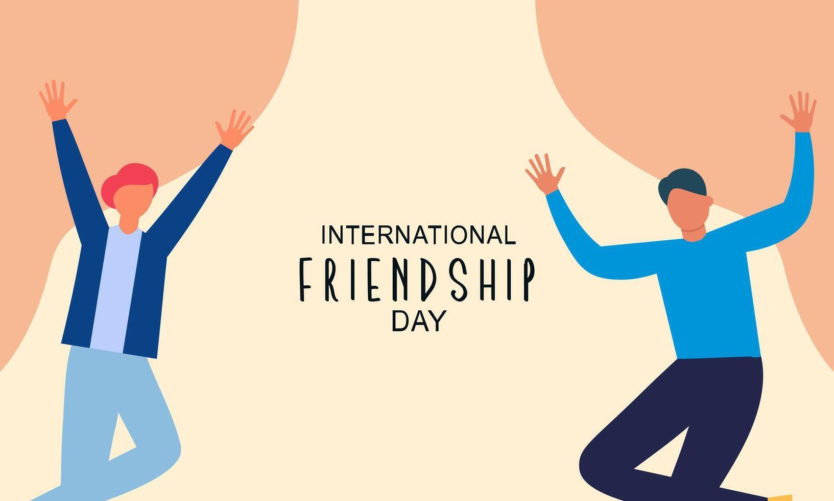 International friendship day background vector