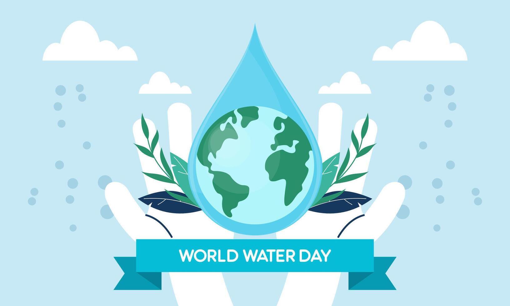 World Water Day at 22 march poster campaigns vector