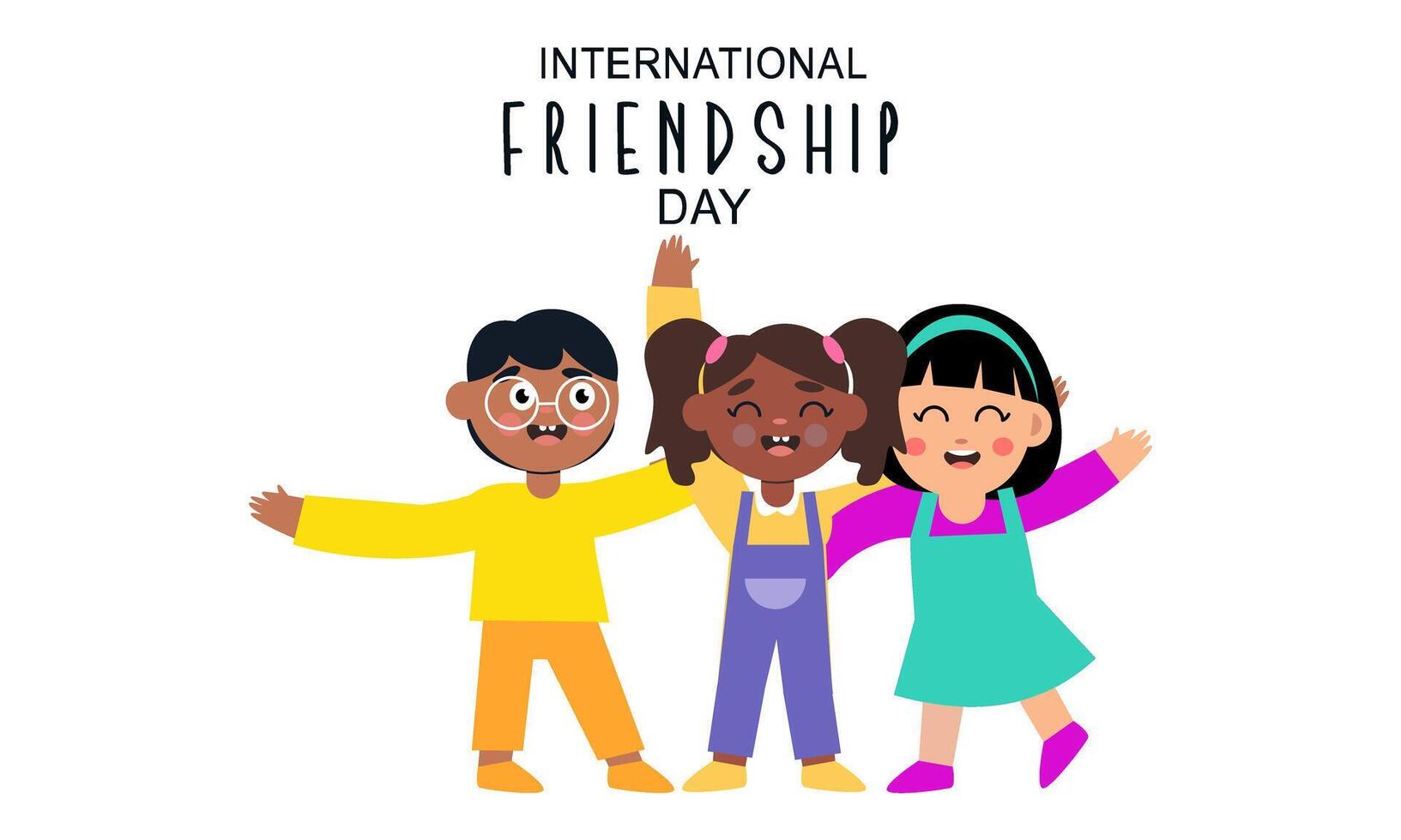 International friendship day background vector