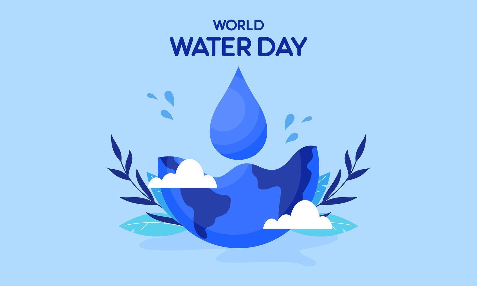 mundo agua día a 22 marzo póster campañas vector