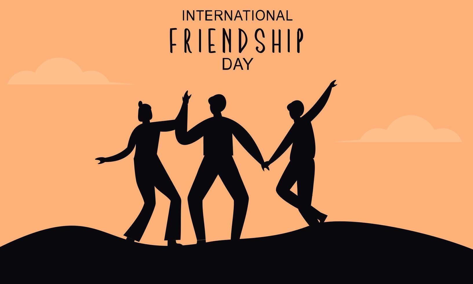 International friendship day background vector