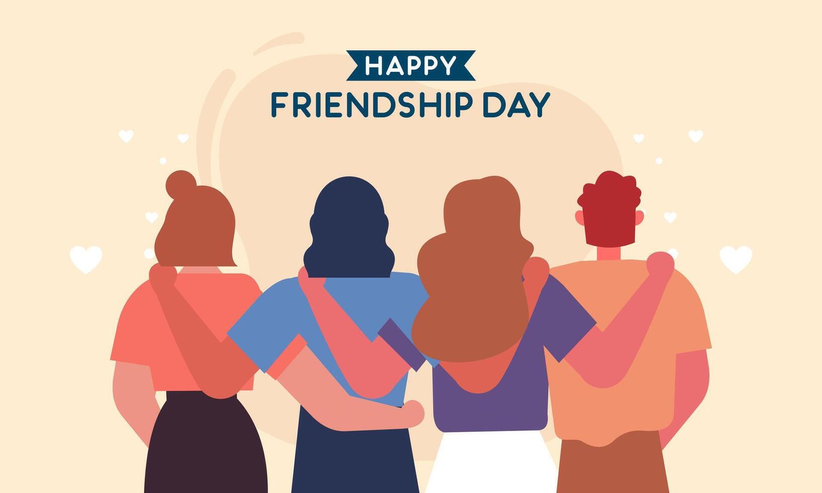 International friendship day background vector