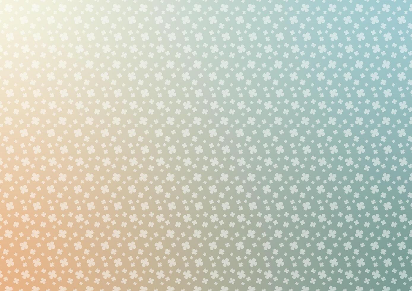 Clover leaf lucky pattern soft graphic gradient minimal background vector