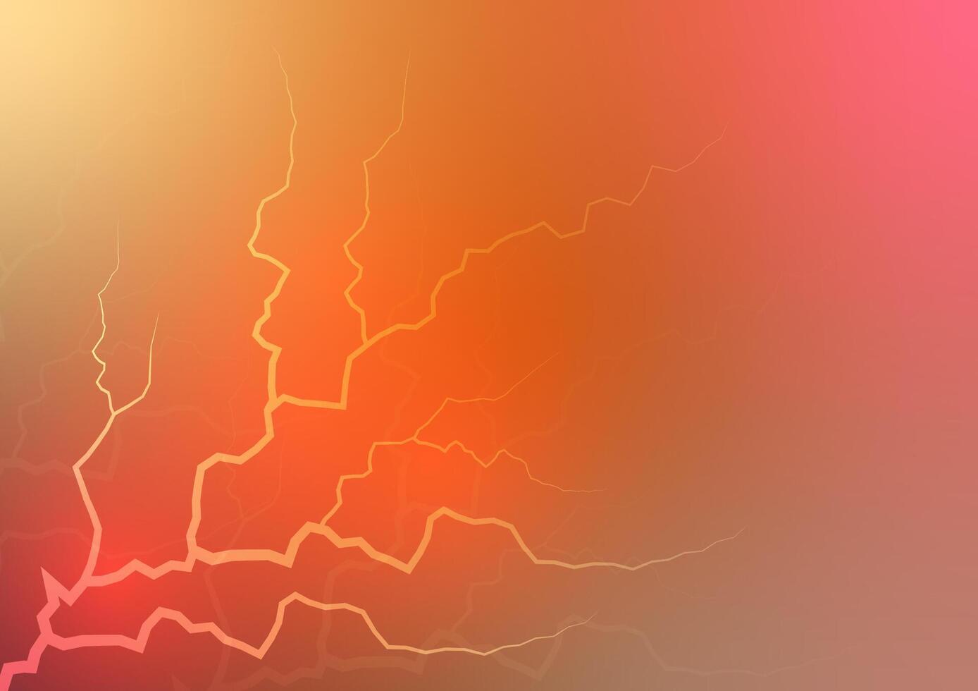 Abstract orange thunder light power spark background vector