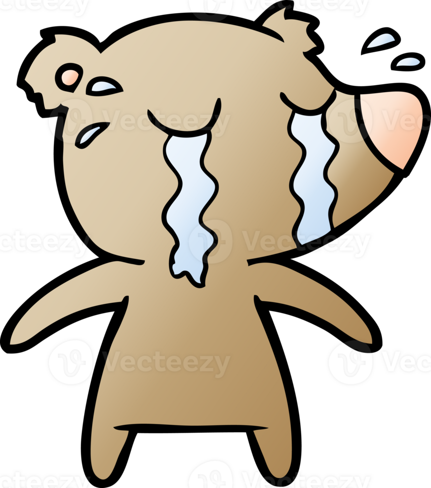 crying bear cartoon chraracter png