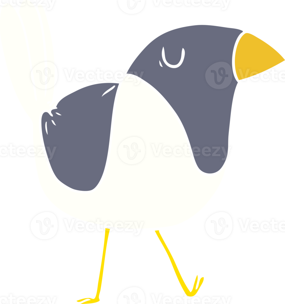 flat color style cartoon bird png