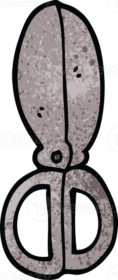 cartoon doodle closed scissors png