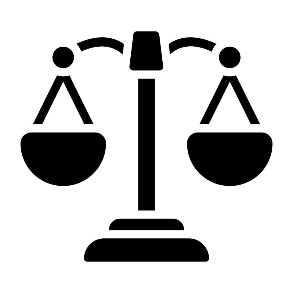 Editable filled design vector of justice scale