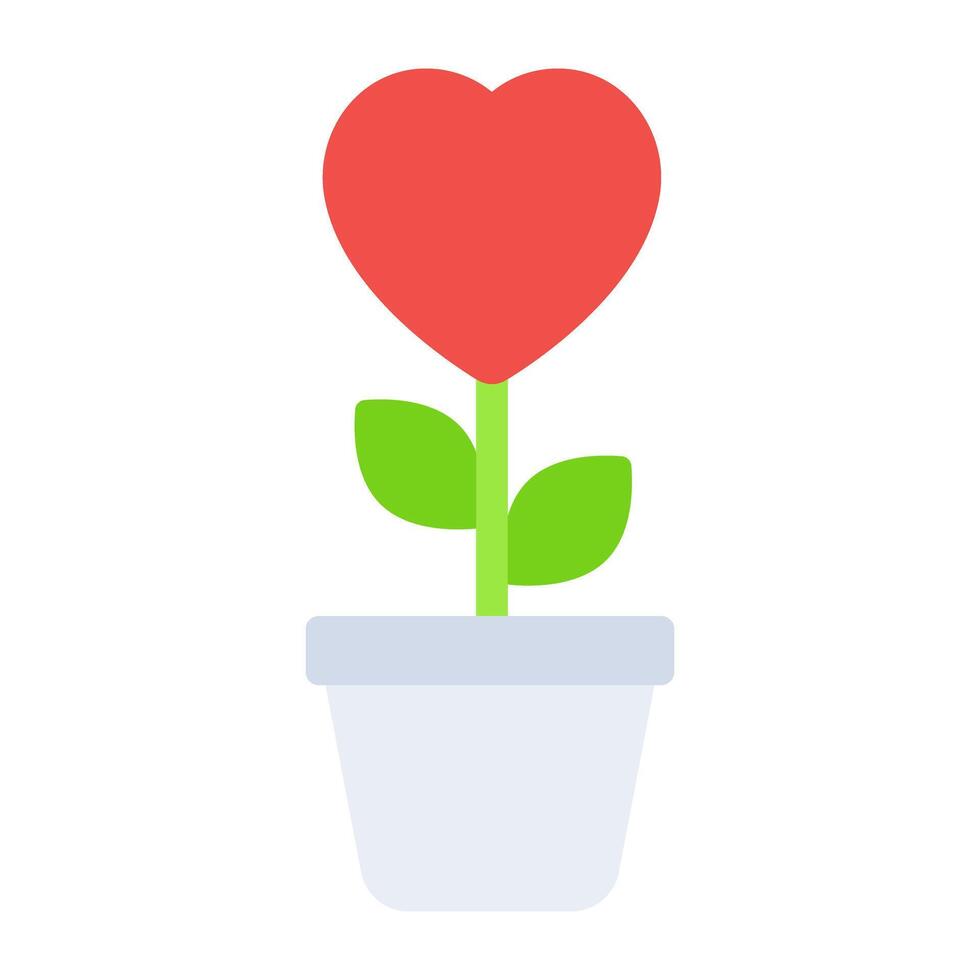 Love plant icon in trendy design, love growth vector