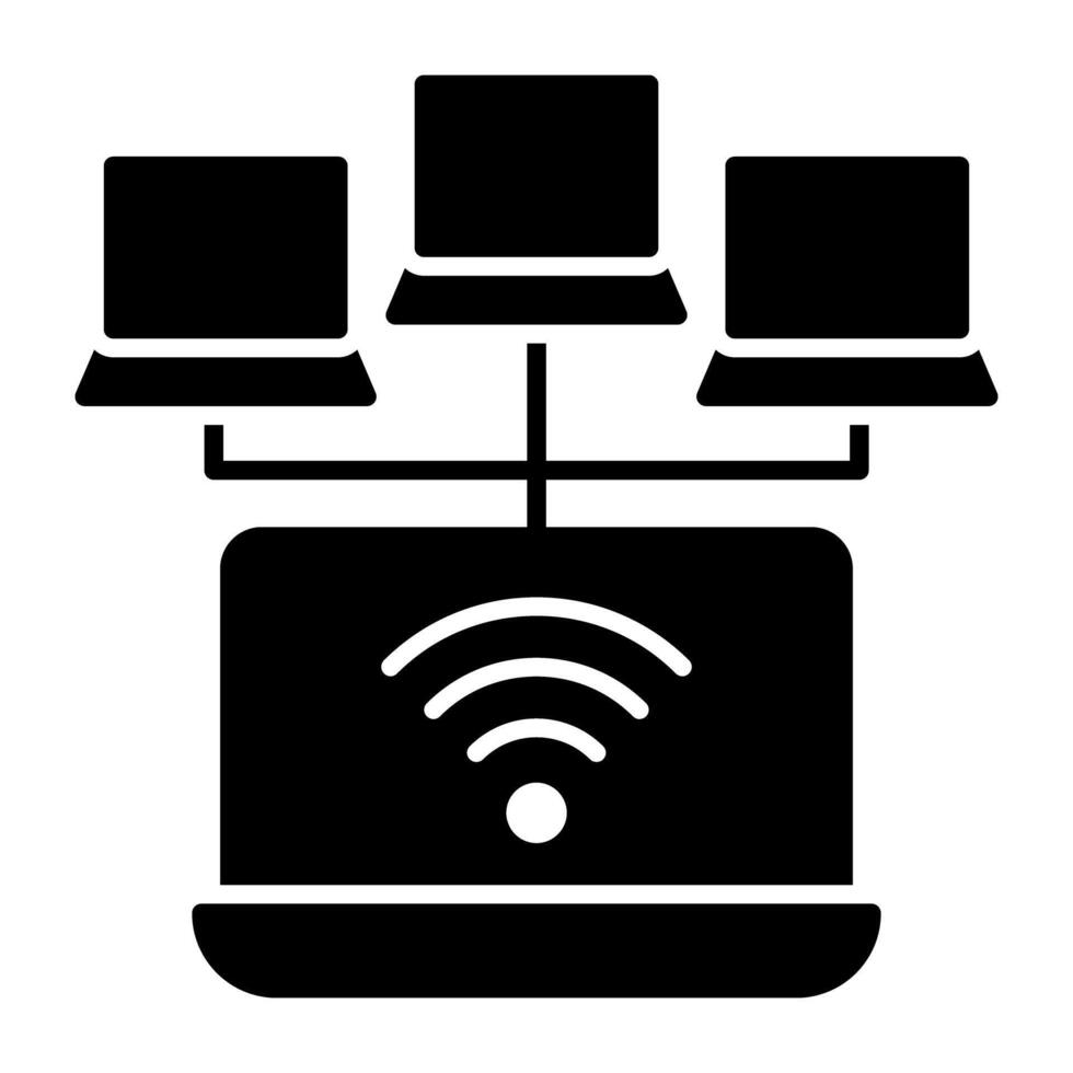 A trendy design icon of wifi network vector