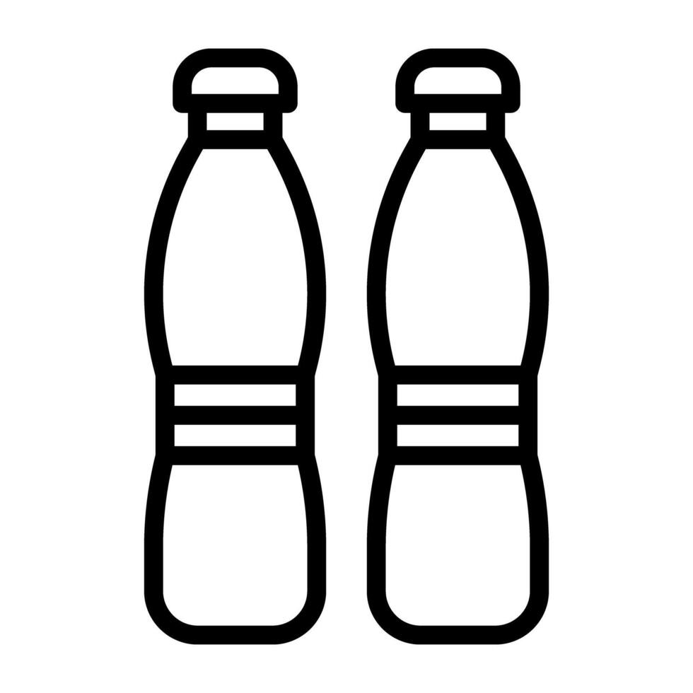 An icon design of water bottles, editable vector