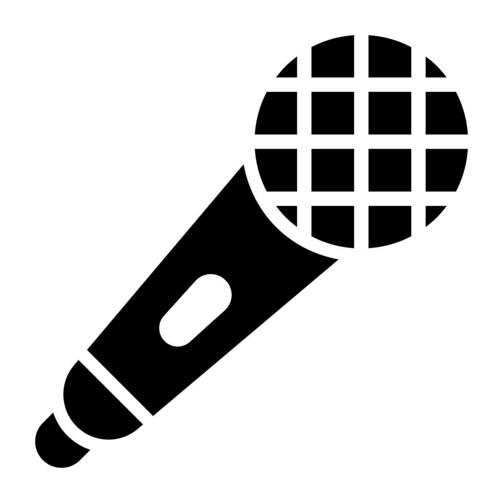 un sólido diseño, icono de mic vector