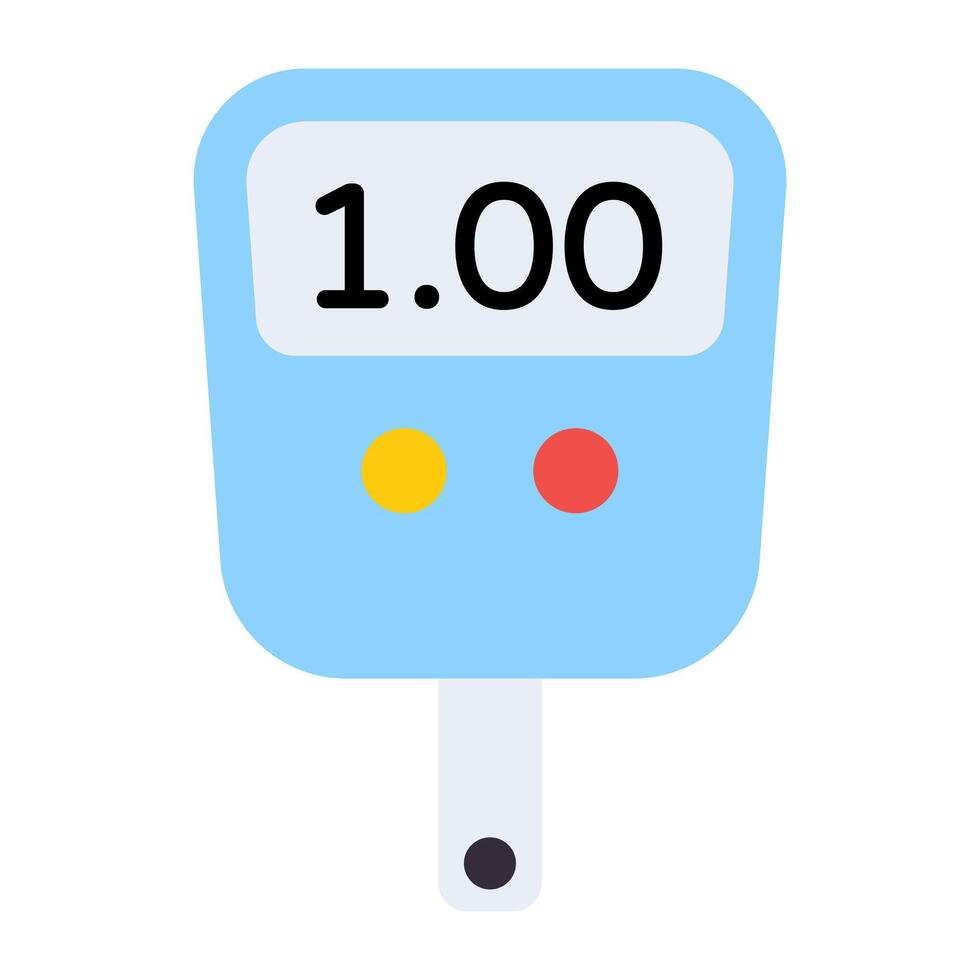 A sugar testing medical device, glucometer icon vector