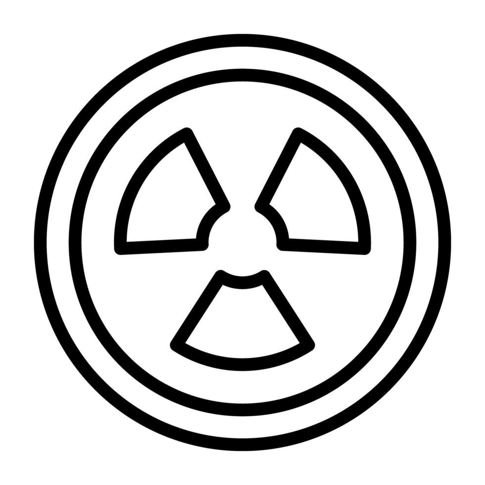 A linear design, icon of radiation vector