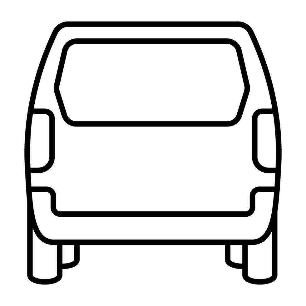 ventana trasera, lineal diseño de privado transporte vector