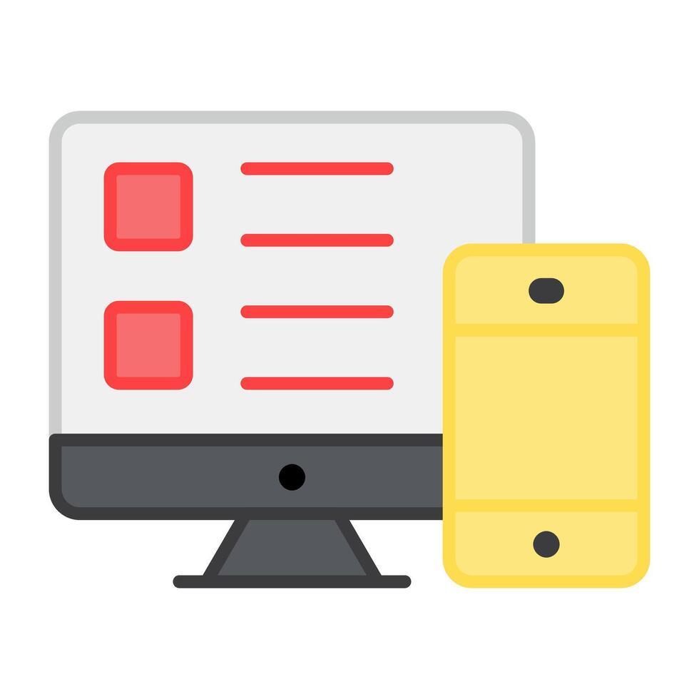A flat design, icon of online bullets vector