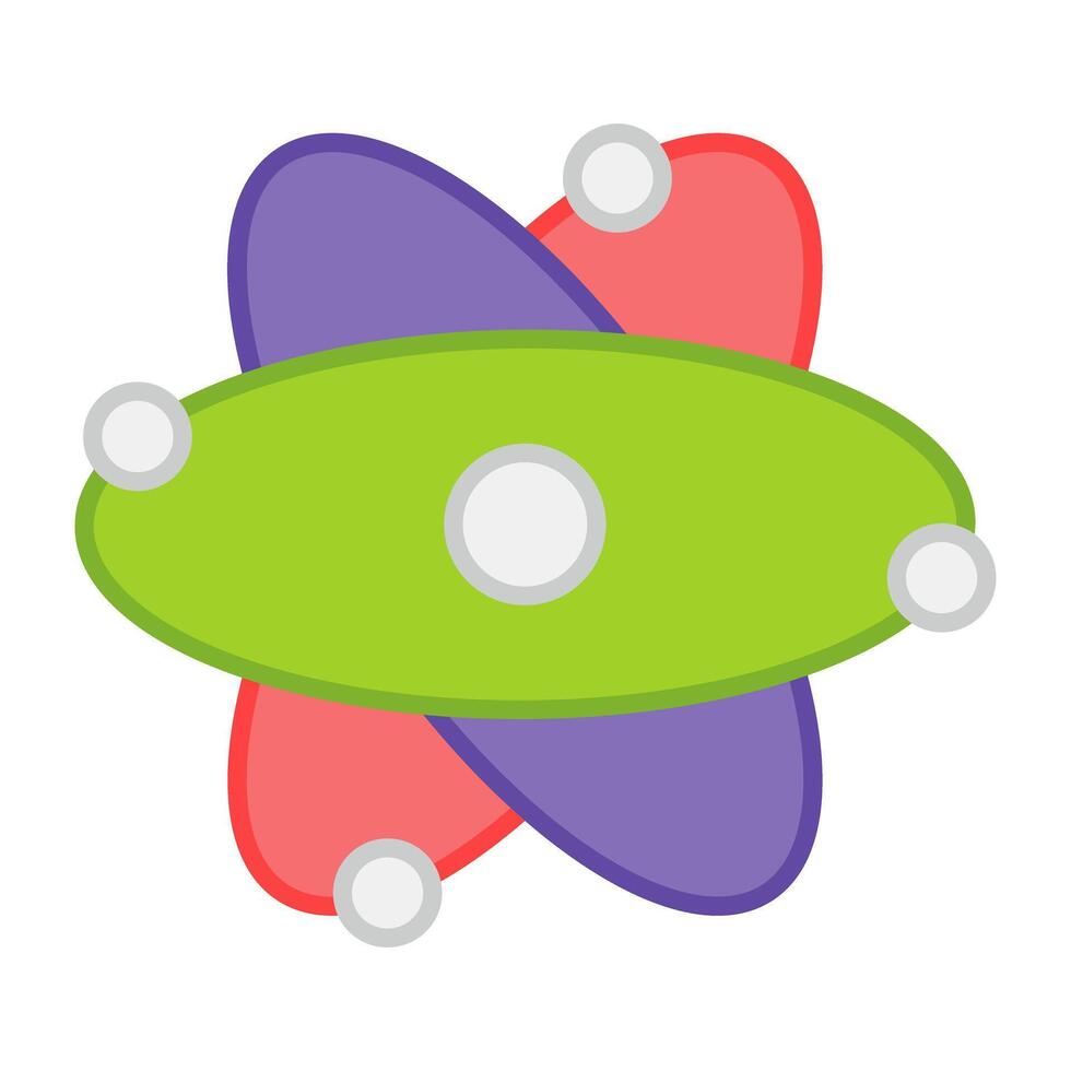 Trendy design of atom, editable vector