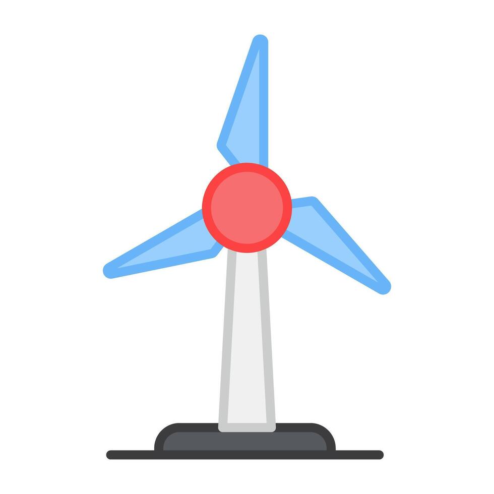 un plano diseño, icono de viento turbina vector